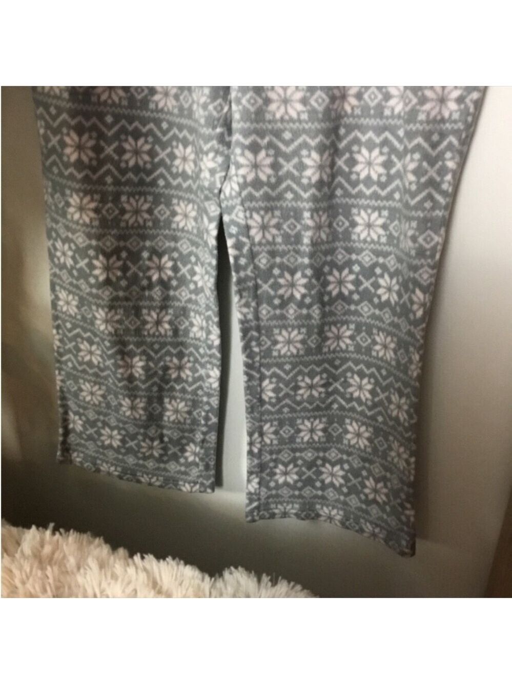 Croft & Barrow 2 piece pajama loungewear set Womans size XL faux fur - Picture 11 of 16